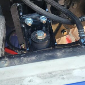 Stanley's Mobile Service made a repair to a Arboc bus by upgrading bushings, and reinforced the structure with an additional welded support, resulting in a clean appearance.